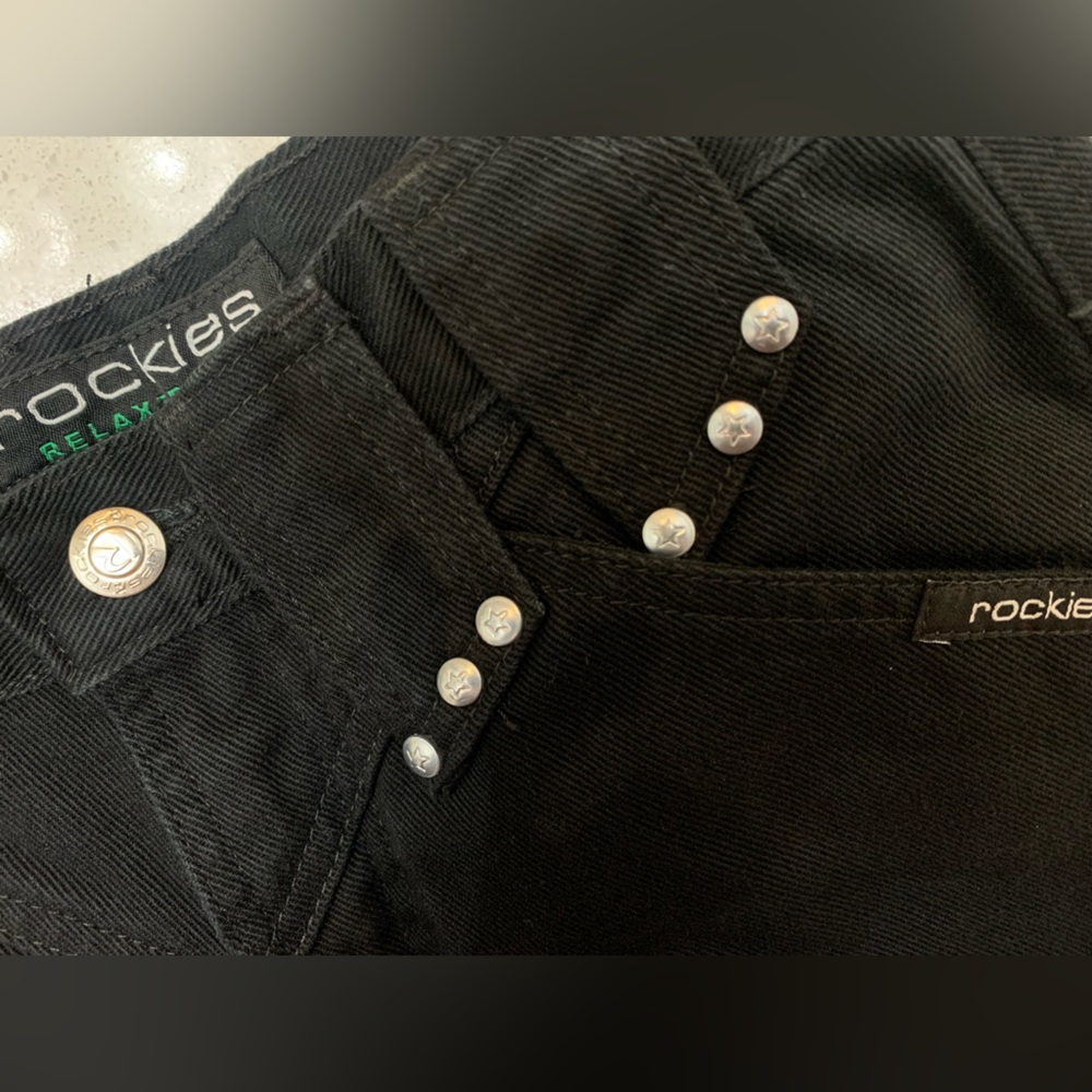 Like New Vintage Rockies Rocky Mountain 26/3 Western Jeans Black y2k 90s long - Picture 8 of 11